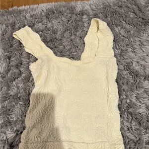 Women's Yellow Textured Top